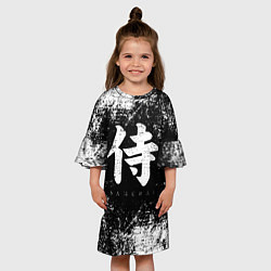 Платье клеш для девочки Иероглиф samurai, цвет: 3D-принт — фото 2