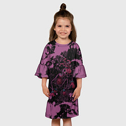 Платье клеш для девочки Мама длинные ноги - Poppy Playtime, цвет: 3D-принт — фото 2
