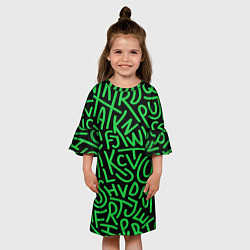 Платье клеш для девочки Каллиграффити, цвет: 3D-принт — фото 2