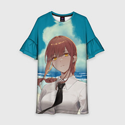 Платье клеш для девочки Демон контроля : Макима, цвет: 3D-принт