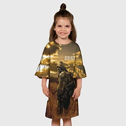 Платье клеш для девочки STALKER В Поле, цвет: 3D-принт — фото 2