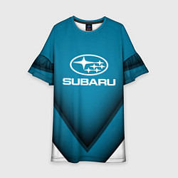 Платье клеш для девочки Subaru - абстракция, цвет: 3D-принт