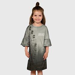 Платье клеш для девочки STALKER Колесо Обозрения, цвет: 3D-принт — фото 2