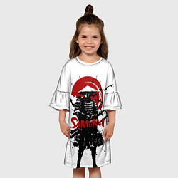 Платье клеш для девочки Самурай Готов К Бою, цвет: 3D-принт — фото 2