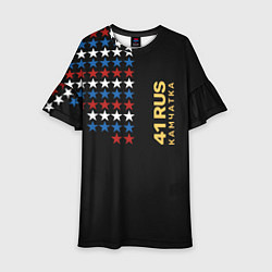 Платье клеш для девочки 41 RUS Камчатка, цвет: 3D-принт