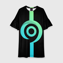 Платье клеш для девочки Неонабстракция, цвет: 3D-принт