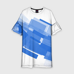 Детское платье Геометрия в синем