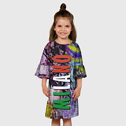 Платье клеш для девочки Avant-garde color texture - Milano, цвет: 3D-принт — фото 2