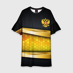 Детское платье Black & gold - герб России