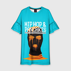 Платье клеш для девочки Balaclava hip-hop and pancakes, цвет: 3D-принт