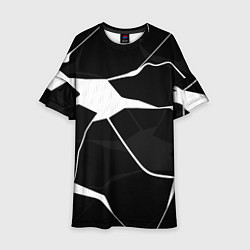 Платье клеш для девочки Черно-белая классика, цвет: 3D-принт