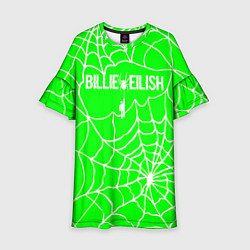 Платье клеш для девочки Billie Eilish - паутина, цвет: 3D-принт