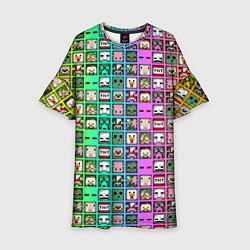 Детское платье Minecraft characters neon