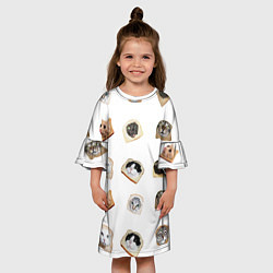 Платье клеш для девочки Хлебокоты, цвет: 3D-принт — фото 2