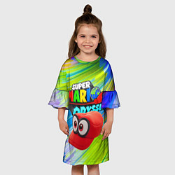 Платье клеш для девочки Super Mario Odyssey - Nintendo - Бейсболка, цвет: 3D-принт — фото 2