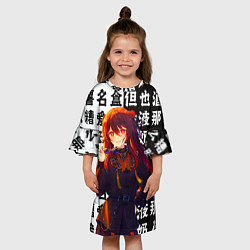 Платье клеш для девочки Genshin impact: Ху Тао модная, цвет: 3D-принт — фото 2