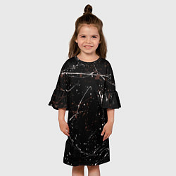 Платье клеш для девочки Малярные пятна, цвет: 3D-принт — фото 2