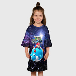 Платье клеш для девочки Super Mario Galaxy - Nintendo, цвет: 3D-принт — фото 2