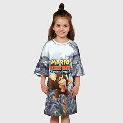 Платье клеш для девочки Mario Donkey Kong - Nintendo - Gorilla, цвет: 3D-принт — фото 2