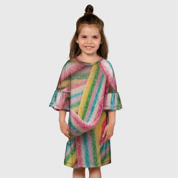 Платье клеш для девочки Мармеладная лента, цвет: 3D-принт — фото 2