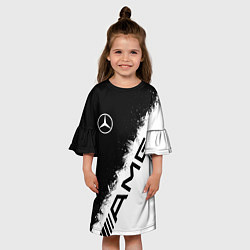 Платье клеш для девочки Мерседес - АМГ - Краски, цвет: 3D-принт — фото 2