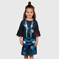 Платье клеш для девочки Бэха на ночной дороге попала под ливень, цвет: 3D-принт — фото 2