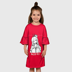 Платье клеш для девочки Человек-бензопила Пауэр медсестра, цвет: 3D-принт — фото 2