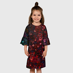 Платье клеш для девочки Плюшевые вестники ночи, цвет: 3D-принт — фото 2