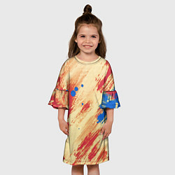 Платье клеш для девочки Палитра, цвет: 3D-принт — фото 2