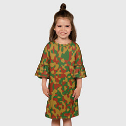 Платье клеш для девочки Камуфляж WW2 German, цвет: 3D-принт — фото 2