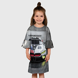Платье клеш для девочки BMW M8 - M Power - Motorsport, цвет: 3D-принт — фото 2