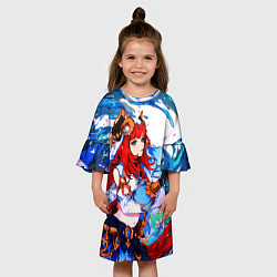 Платье клеш для девочки Нилу - новая девочка Геншина, цвет: 3D-принт — фото 2