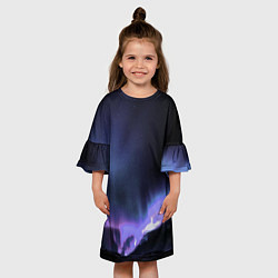 Платье клеш для девочки Northern lights, цвет: 3D-принт — фото 2