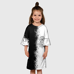 Платье клеш для девочки Северный компас Вегвизир, цвет: 3D-принт — фото 2