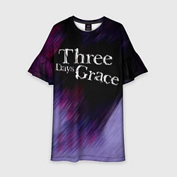 Платье клеш для девочки Three Days Grace lilac, цвет: 3D-принт