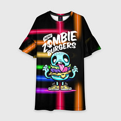 Платье клеш для девочки Zombie burgers - Pop Art, цвет: 3D-принт