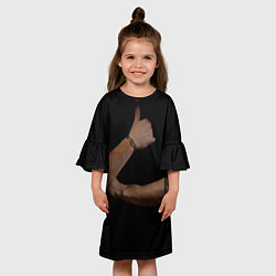 Платье клеш для девочки Руки в темноте, цвет: 3D-принт — фото 2