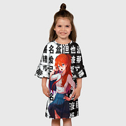 Платье клеш для девочки Аска школьница, цвет: 3D-принт — фото 2
