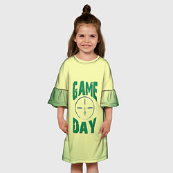 Платье клеш для девочки Game day, цвет: 3D-принт — фото 2