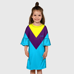 Платье клеш для девочки FIRM как в 80х, цвет: 3D-принт — фото 2