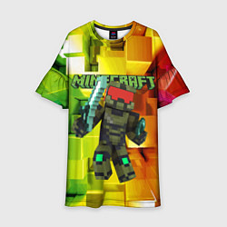 Платье клеш для девочки Minecraft - Мастер Чиф, цвет: 3D-принт
