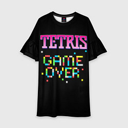 Платье клеш для девочки Tetris - Game Over, цвет: 3D-принт