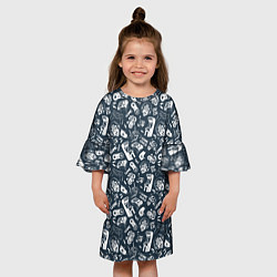 Платье клеш для девочки Геймер и игровые приставки и автоматы ретро, цвет: 3D-принт — фото 2