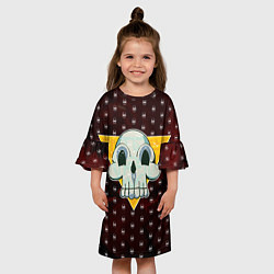 Платье клеш для девочки Черепочек с треугольником, цвет: 3D-принт — фото 2
