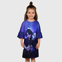 Платье клеш для девочки Wednesday and Thing, цвет: 3D-принт — фото 2