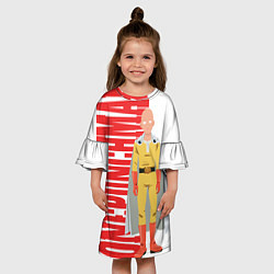 Платье клеш для девочки Onepunchman, цвет: 3D-принт — фото 2