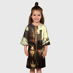 Платье клеш для девочки Victorian boy and girl, цвет: 3D-принт — фото 2
