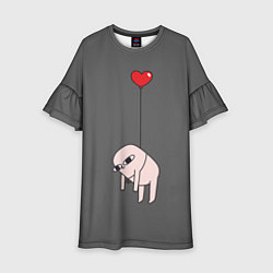 Платье клеш для девочки Ketnipz love, цвет: 3D-принт