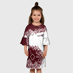 Платье клеш для девочки Горы зовут Сноуборд, цвет: 3D-принт — фото 2