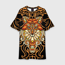 Платье клеш для девочки Золотая лиса, цвет: 3D-принт